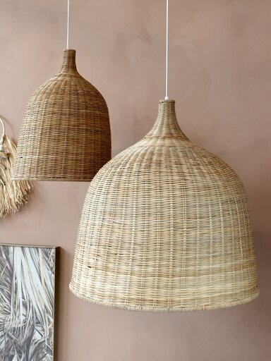 Impressionen zu Chic Antique Hängelampe aus Rattan mit Kabel, Bild 1