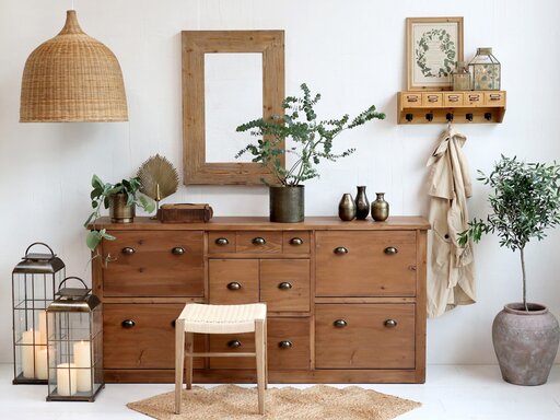 Impressionen zu Chic Antique Hängelampe aus Rattan mit Kabel, Bild 5