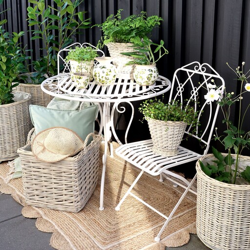 Impressionen zu Chic Antique Landhaus Bistrotisch Set mit  2 Stühlen, Bild 1