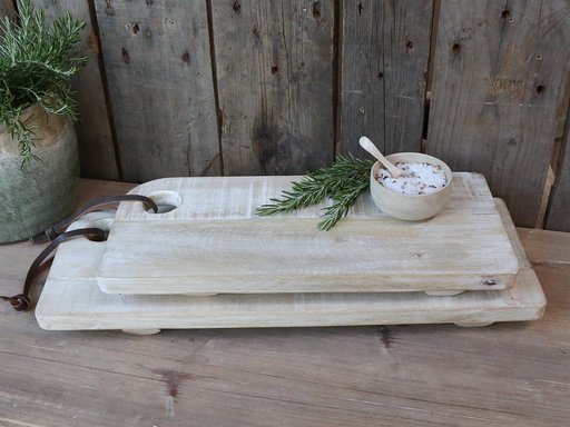 Impressionen zu Chic Antique Laon Tapasbrett aus Mangoholz mit Füßen, Bild 1