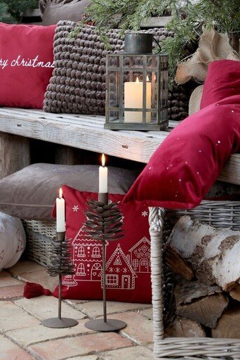 Impressionen zu Chic Antique Laterne Antik Messing – Edler Vintage Kerzenhalter im Hygge Look, Bild 3