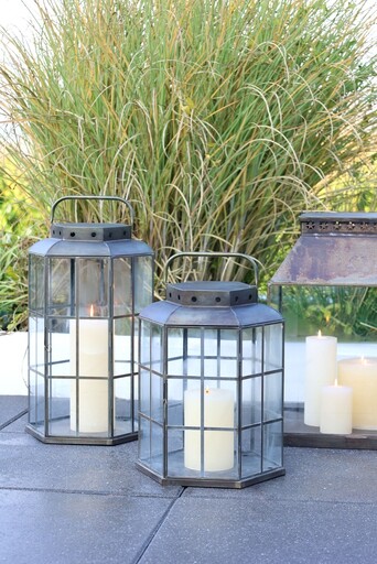 Impressionen zu Chic Antique Laterne 6-eckig Antik Messing, Bild 1