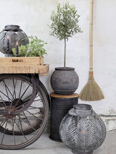Impressionen zu Chic Antique Laterne aus Eisen mit Blattdekor, Bild 1