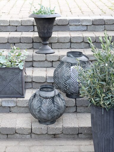 Impressionen zu Chic Antique Laterne aus Eisen mit Blattdekor, Bild 2