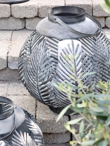 Impressionen zu Chic Antique Laterne aus Eisen mit Blattdekor, Bild 3