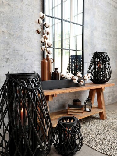 Impressionen zu Chic Antique Laterne geflochten schwarz, Bild 2