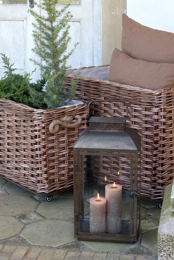 Impressionen zu Chic Antique Laterne mit Muster Messing Antik 2er-Set, Bild 2