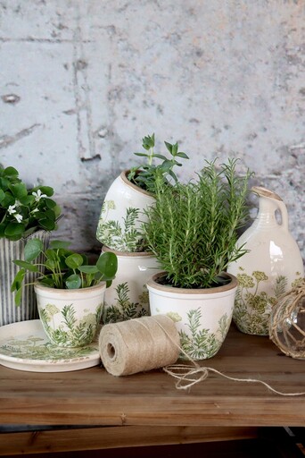 Impressionen zu Chic Antique Laval Keramik-Tablett – Romantischer Blumendruck, Bild 2