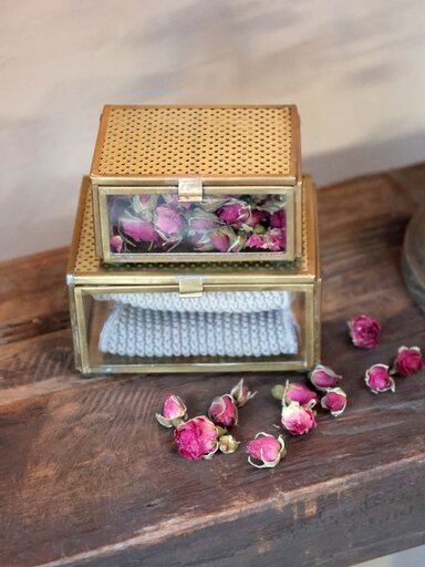 Impressionen zu Chic Antique Fleur Leinentasche mit getrocknetem Rosen Potpourri, Bild 2