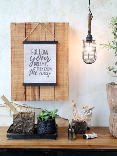 Impressionen zu Chic Antique Leinwandbild mit Text zum Aufhängen klein, Bild 2