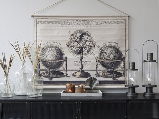 Impressionen zu Chic Antique Leinwandbild zum Aufhängen mit Globus, Bild 1