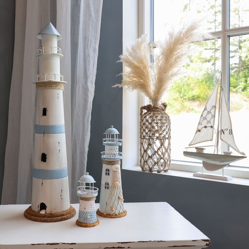 Impressionen zu Chic Antique Leuchtturm mit LED und Timer, Bild 1