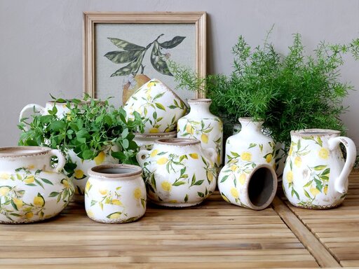 Impressionen zu Chic Antique Limone bauchiger Blumentopf, Bild 3