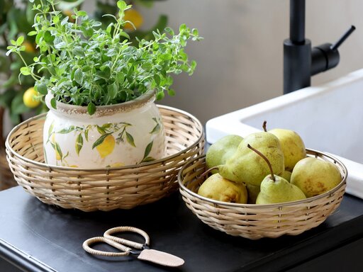 Impressionen zu Chic Antique Limone runder Blumentopf mit Rand, Bild 1
