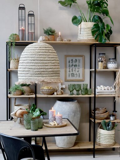 Impressionen zu Chic Antique Stumpenkerze Macon mit Blattmuster, Bild 2