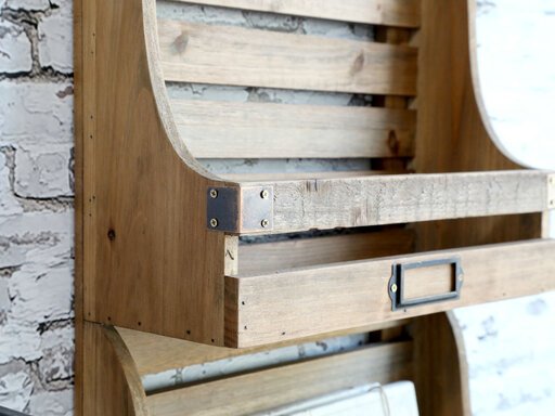 Impressionen zu Chic Antique Magazinhalter aus Holz, Bild 1