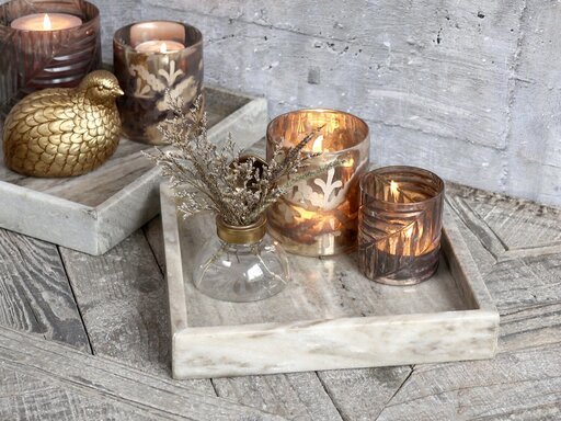 Impressionen zu Chic Antique Morlaix Tablett aus Marmor quadratisch, Bild 1