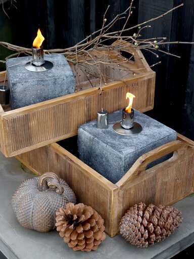 Impressionen zu Chic Antique Öllampe im Zement, Bild 1