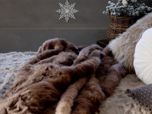 Impressionen zu Chic Antique Plaid aus Pelzimitat, Bild 2
