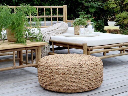 Impressionen zu Chic Antique Pouf in geflochtener Optik, Bild 2