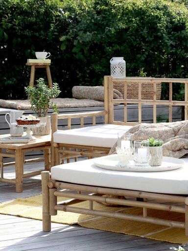Impressionen zu Chic Antique Pouf Lyon aus Bambus, Bild 1