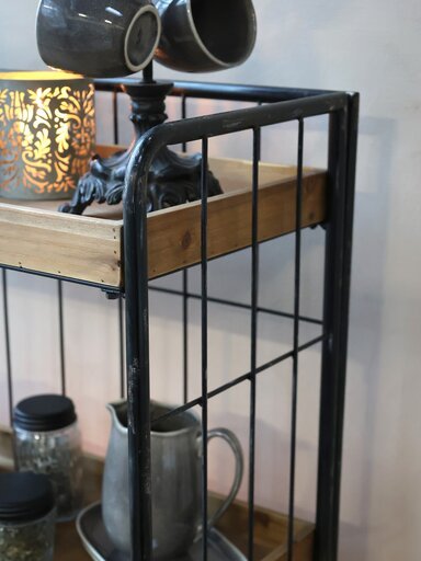 Impressionen zu Chic Antique Regal auf Rädern mit 4 Holzschubladen, Bild 3
