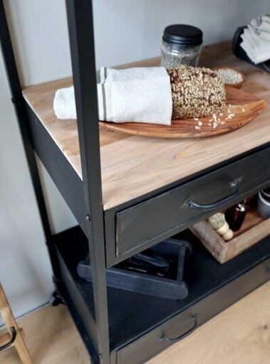 Impressionen zu Chic Antique Regal auf Rädern mit Schubladen, Bild 3