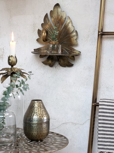 Impressionen zu Chic Antique Regalbrett in Blattform, Bild 1