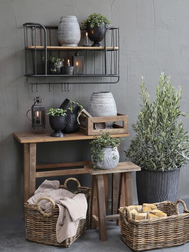 Impressionen zu Chic Antique Regalbrett mit 2 Ebenen und 6 Haken, Bild 1