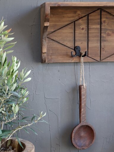 Impressionen zu Chic Antique Regalbrett mit 4 Haken, Bild 2