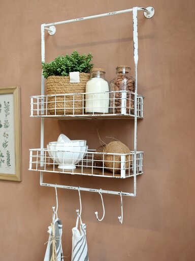 Impressionen zu Chic Antique Regalbrett mit Haken, Bild 2