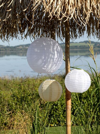 Impressionen zu Chic Antique Reispapier Lampe mit Solarzellen, Bild 2