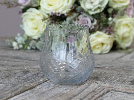 Impressionen zu Chic Antique Rundlicher Teelichthalter mit Schliff, Bild 1