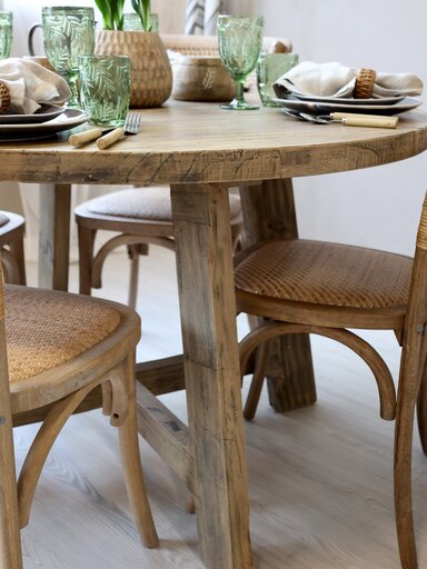 Impressionen zu Chic Antique Runder Esstisch aus Recyclingholz, Bild 1