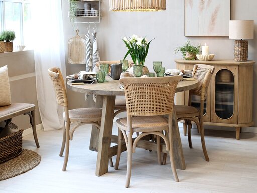 Impressionen zu Chic Antique Runder Esstisch aus Recyclingholz, Bild 2