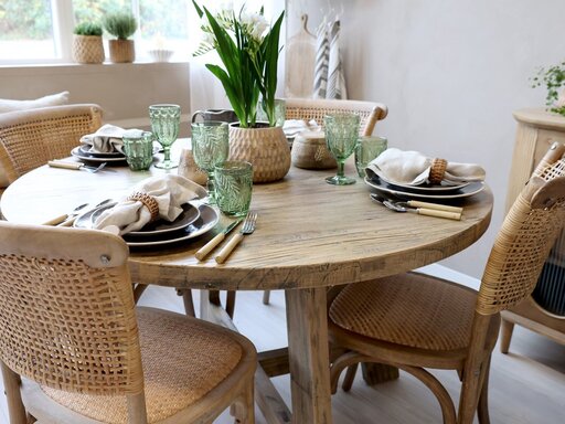Impressionen zu Chic Antique Runder Esstisch aus Recyclingholz, Bild 3