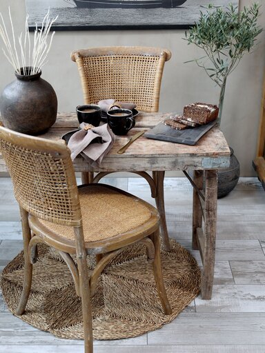 Impressionen zu Chic Antique Runder Teppich geflochten aus Seegras, Bild 4