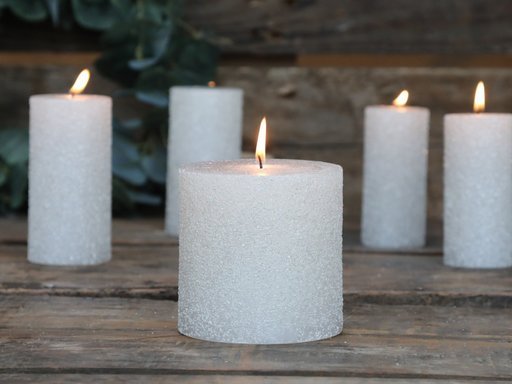 Impressionen zu Chic Antique Rustikale Stumpenkerze mit Glitzer, Bild 2