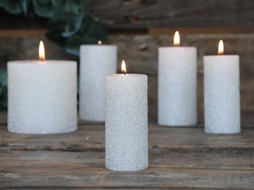 Impressionen zu Chic Antique Rustikale Stumpenkerze mit Glitzer, Bild 1