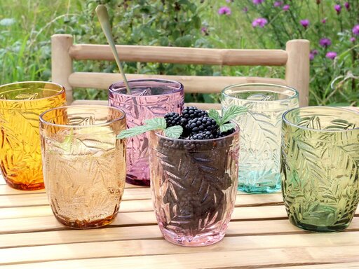 Impressionen zu Chic Antique Saint Emilion Gläser 6er Set mit Blattmuster, Bild 1