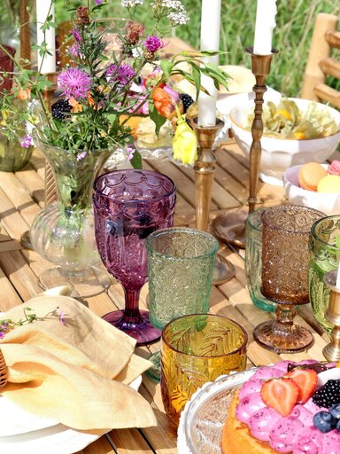 Impressionen zu Chic Antique Saint Emilion Gläser 6er Set mit Blattmuster, Bild 7