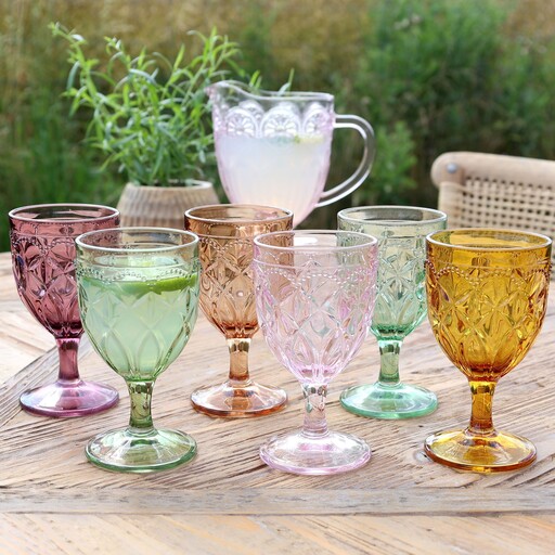 Impressionen zu Chic Antique Saint-Émilion Weingläser mit Muster, 6 Farben, Bild 2