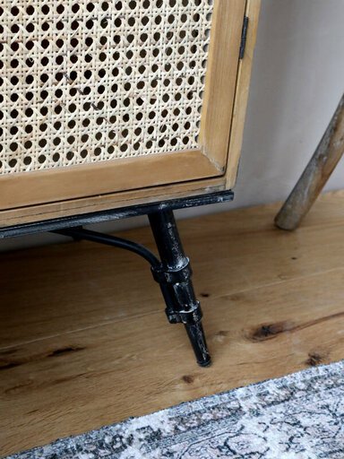 Impressionen zu Chic Antique Schrank mit 2 Türen mit französischem Geflecht, Bild 5