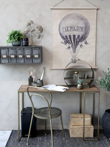 Impressionen zu Chic Antique Schreibtisch mit Messing-Details, Bild 1