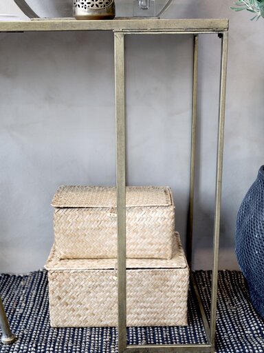 Impressionen zu Chic Antique Schreibtisch mit Messing-Details, Bild 2