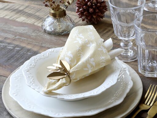 Impressionen zu Chic Antique Serviette mit Blumen, Bild 1