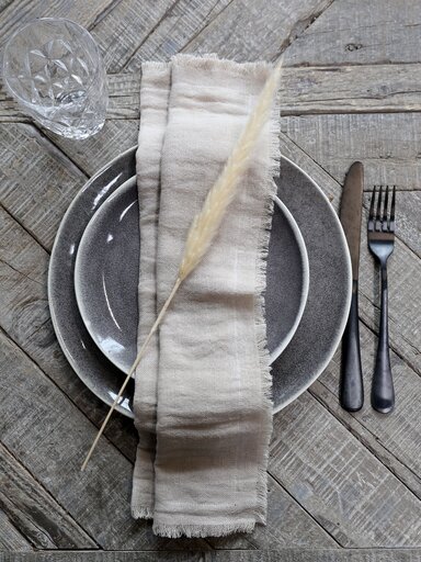 Impressionen zu Chic Antique Serviette mit Fransen im 4er Set, Bild 2