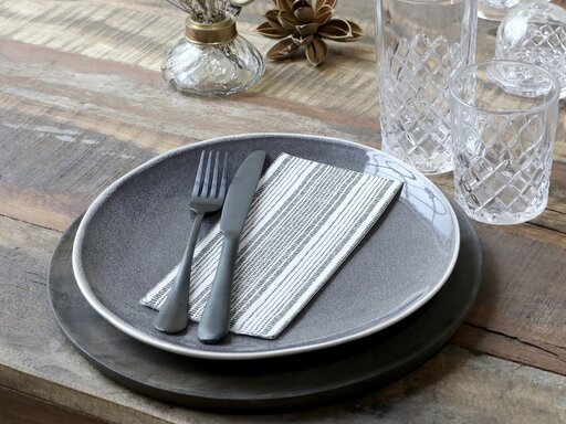 Impressionen zu Chic Antique Serviette mit Streifen rechteckig, Bild 1
