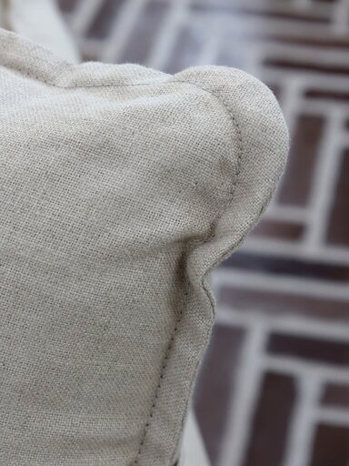 Impressionen zu Chic Antique Sessel Malo Leinen mit 3 Kissen, Bild 2