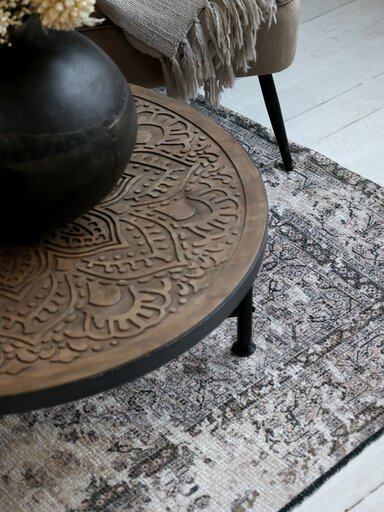 Impressionen zu Chic Antique Shabby Chic Teppich mit französichem Druck, Bild 1